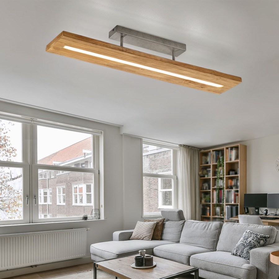 Deckenleuchte Wohnzimmer Holz LED Schlafzimmerlampe Deckenlampe